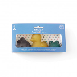 Lot de 3 jouets de bain en caoutchouc naturel coloré Dès la naissance