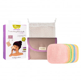 Kit Eco Belle Mini - 7 carrés démaquillants en Bambou couleur