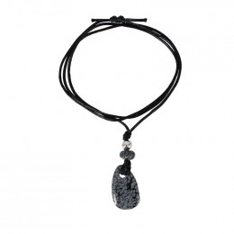 Pierre puissante flocon de neige obsidiene