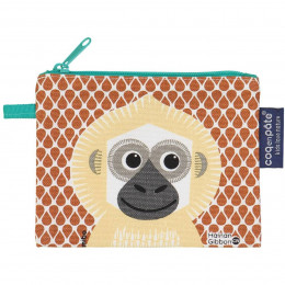 Mini trousse - porte monnaie en coton BIO - Gibbon