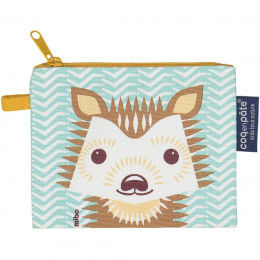 Mini trousse - porte monnaie en coton BIO - Hérisson