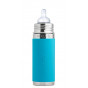 Biberon isotherme évolutif inox 260 ml - Tétine -Turquoise