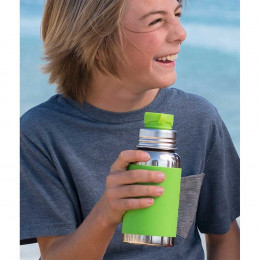 Bouchon sport en silicone pour bouteille en inox Pura - Vert