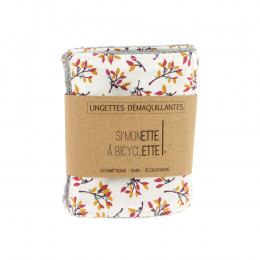 Lingettes démaquillantes - 8 x 10 cm - lot de 5 - Feuilles d'automne