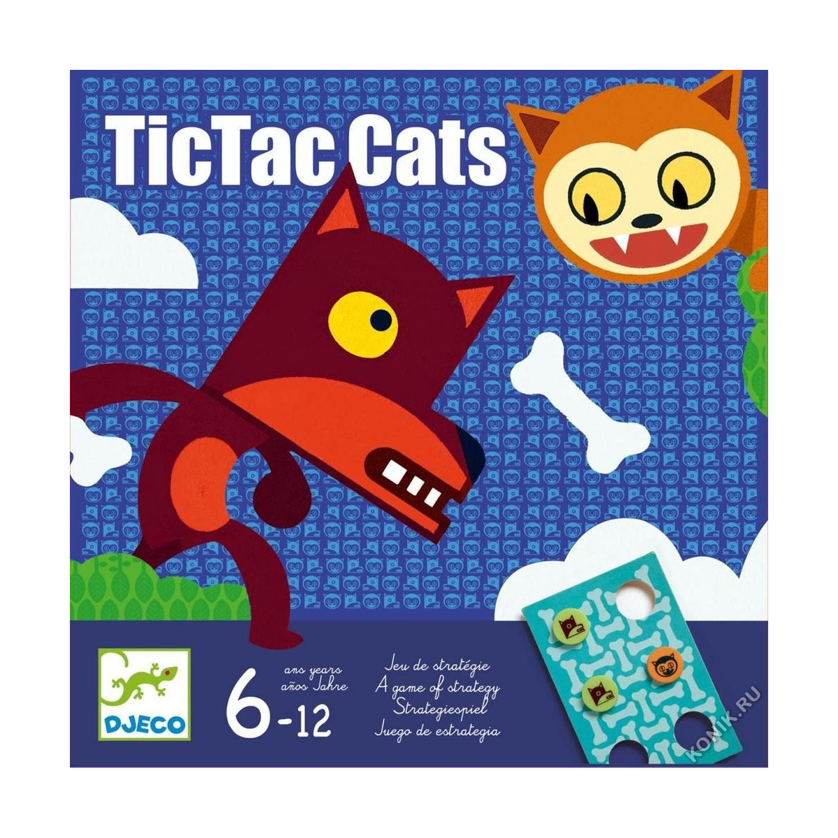Tic Tac Cats - Jeu de stratégie - à partir de 6 ans - SeBio