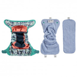 Couche lavable Pop-In avec insert bambou TU - Léopard des neiges