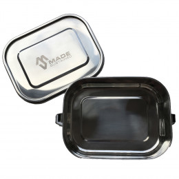 Lunchbox rectangulaire en inox avec clips Large 