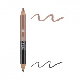 Duo fard et liner Bio Noir Charbon / Taupe nacré