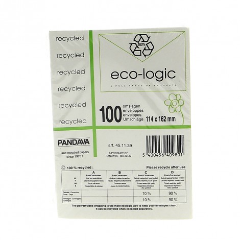 Enveloppes Eco-Logic 114 x 162 mm