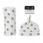 Swaddler et bonnet Hello World - Hugs & Kisses