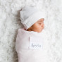 Swaddler et bonnet Hello World - Pink