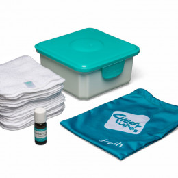 Mini kit lingettes coton BIO Premium Zéro Twist Organic - Blanc - Lavande