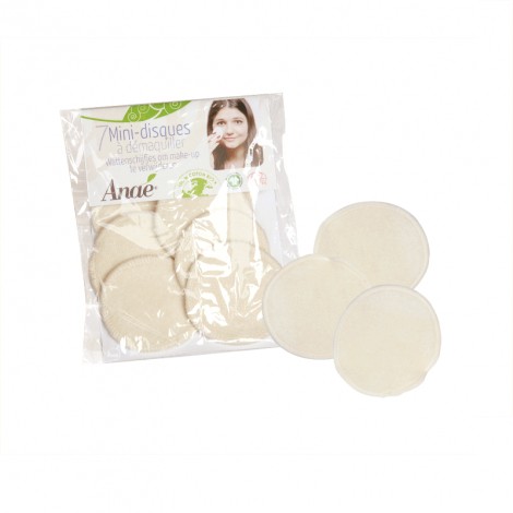 7 minis disques à démaquiller en coton BIO 7 minis disques à démaquiller en coton BIO