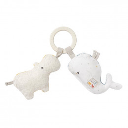 Anneau d'activités en coton Bio - Hippo et baleine