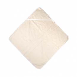 Cape de bain avec capuchon - Coton Bio - Ecru