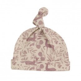 Bonnet en coton BIO - Cerf rose