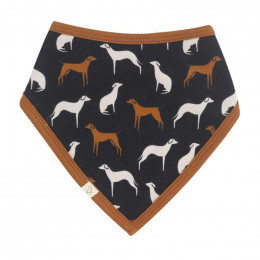 Bavoir bandana en coton Bio - Dogs navy