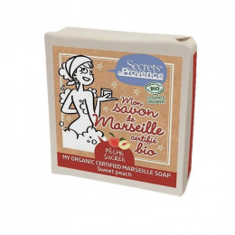 Savon de Marseille Bio - pêche sucrée - 100 g