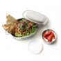 Eco lunch box ovale + récipient avec couvercle - Inox 