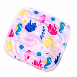 25 lingettes minky - Hippocampes - Lot de 25