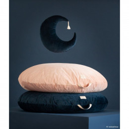 Coussin Pierrot velvet - Night blue