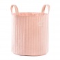 Panier de rangement Savanna velours - Bloom pink