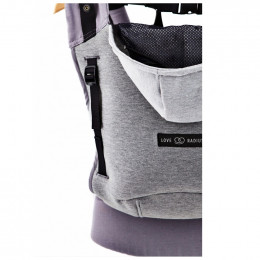 Bundle HoodieCarrier + réhausseur + cale tête - Gris flanelle