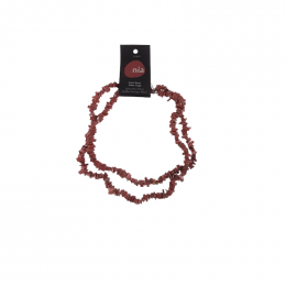 Collier baroque 90 cm Jaspe rouge