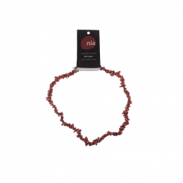 Collier baroque 45 cm Jaspe rouge