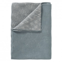 Couverture berceau en tricot - Whale blue fog