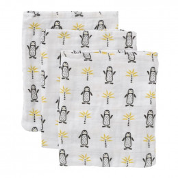 Set de 3 gants de toilette Pinguin