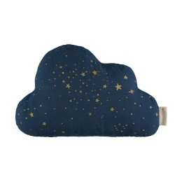 Coussin Nuage - Gold stella & Midnight blue