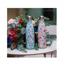 Gourde bouteille nomade isotherme - 500 ml - Flora rose