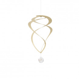 Suspension spirale avec cristal - 20 cm