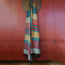 Fouta Ebène en coton Bio - Redblue - 100 x 200 cm