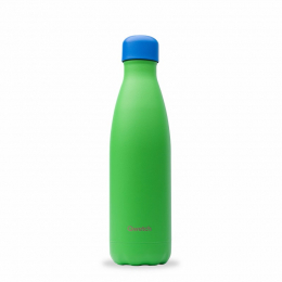 Gourde bouteille nomade isotherme - 500 ml - Colors - Verte bouchon bleu