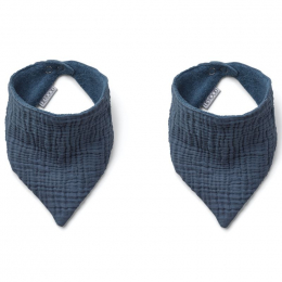 Set de 2 bavoirs Andrea Blue wave