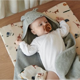 Cape de bain Albert - Hippo dove blue