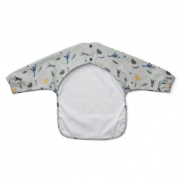 Bavoir à manches imperméable Merle - Dino dove blue mix