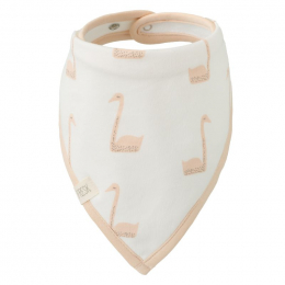 Bavoir bandana - Swan pale peach