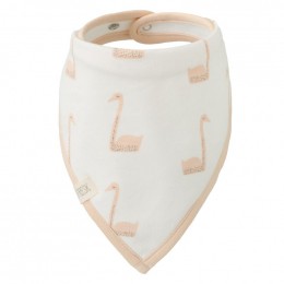 Bavoir bandana - Swan pale peach