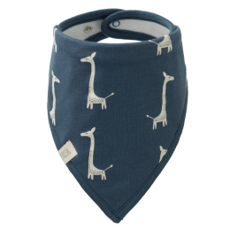 Bavoir bandana - Giraf indigo blue