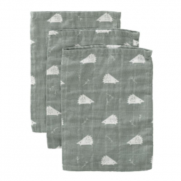 Set de 3 gants de toilette en tétra - Hedgehog