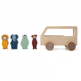 Bus en bois animaux