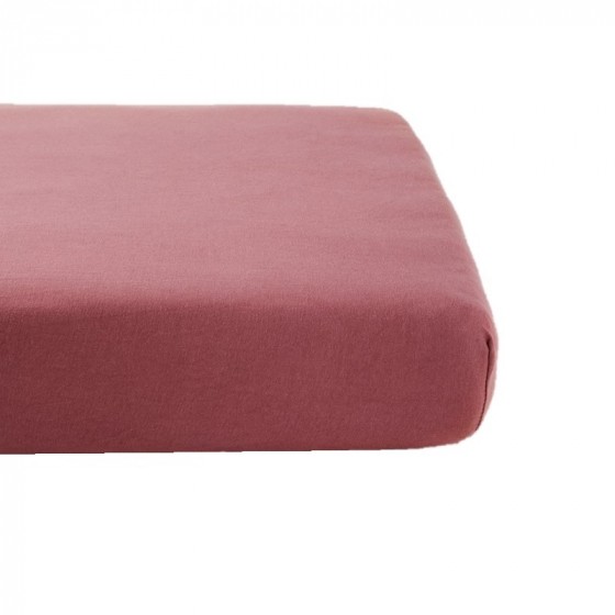 Drap Housse en Coton Bio pour lit bébé - 60x120 cm - Bois de rose