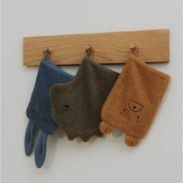 Set de 3 gants de toilette Sylvester - Whale blue multi mix