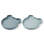 Set de 2 assiettes Marty - Mr bear blue mix