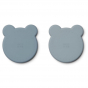 Set de 2 assiettes Marty - Mr bear blue mix