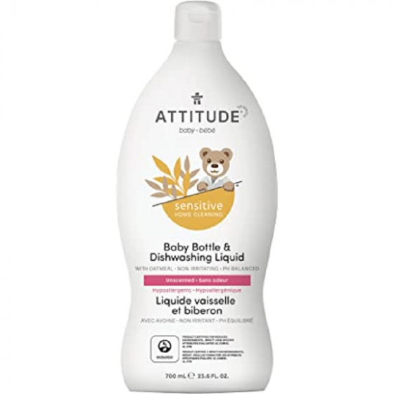Attitude - Liquide vaisselle et biberons - Bébé - 700 ml - Sebio
