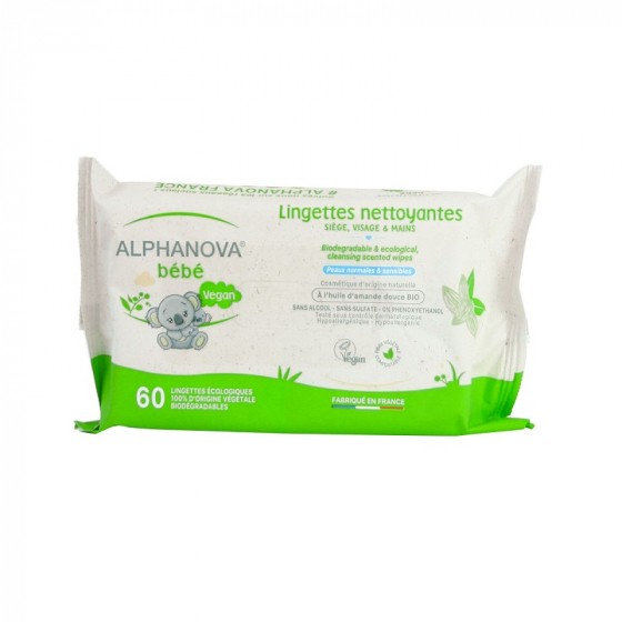 Lingettes bébé épaises et extra douces - 100% d'origine végétale et biodégradables - 72 Lingettes bébé épaises et extra douces - 100% d'origine végétale et biodégradables - 72